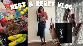 VLOG: Rest & Reset!! Grocery Haul, At Home Juicing, Apartment Reset & More