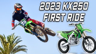 FIRST RIDE ON THE 2023 KAWASAKI KX250 ✅