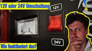 Funktionsweise 12V 24V Umschalter Boostfuntion Batterieladegerät