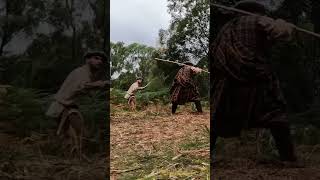 They Tried to Steal His Mushroom...Instant Regret!  #history #martialarts #stickfighting #comedy