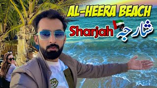 Al Heera Beach Sharjah  🌊🇦🇪 - Beautiful Sunset View at Beach in UAE by Aleem Dubai Vlogs