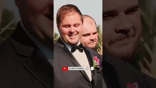 EMOTIONAL Groom CHOKES UP When He Sees His Bride! #grooms #shorts