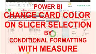 Power Bi tip: Change Card Color On Slicer Selection by Conditional Formatting with Measure