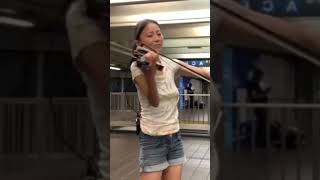 Street Violin Improvisation Short - Surfing - Jia Doughman