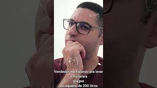 Vendedor Falando pra por a Pirarara No Aquário de 200 litros