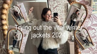 2024 Zara , river Island, mint velvet viral Winter coat jacket haul try on size 12 🛍️ 40+fashion