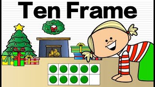 Christmas: Ten Frame Subitizing Part 2: Math Brain Break