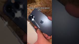 Silver vs pacific blue iPhone 12pro #shorts #short #subscribe #status