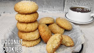 Coconut Cookies  | How to make coconut cookies | homemade eggless cookies without oven