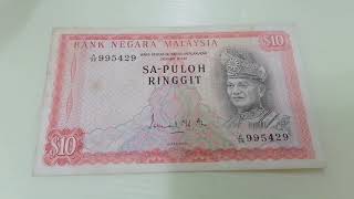 1967-1972 Malaysia Rm10 First Series Sa-Puloh ringgit