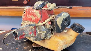 Abandoned Rusty Lawn Mower Restoration // Restore Old Extremely Honda Gx35 Mower Engine