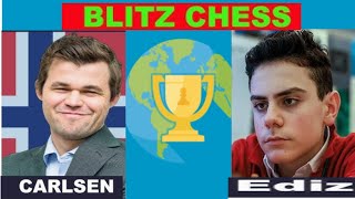 Magnus Carlsen vs  Ediz Gurel || Blitz ChessCom