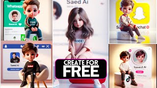 create Viral 3D AI Social media Images | Ai Portraits Trend 2024 | Bing image creator tutorial FREE