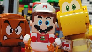 LEGO Fire Mario vs Big Guys Monster Koopa and Scary Big Goomba!