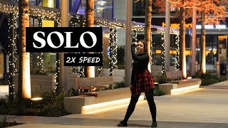 Challenge | 2x Speed JENNIE SOLO Dance Cover in public