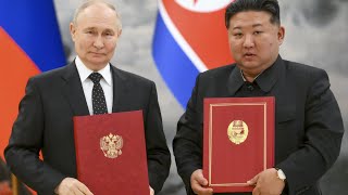 North Korea says Kim and Putin’s defense pact permits all available means...