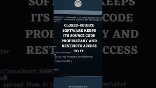 What does closed software mean?