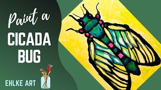 Draw and Paint a CICADA Bug