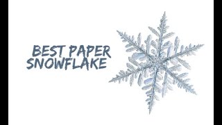 How to make The Best PAPER SNOWFLAKE ever - Christmas Snowflake ❄️