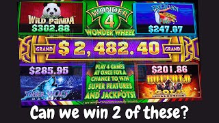 Wonder 4 Wonder Wheel Slot-Can We Pull TWO Jackpots? #slots #slotmachine #casino