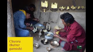 Chyoru - a typical way of garnishing butter