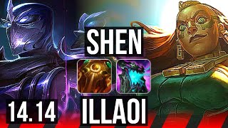 SHEN vs ILLAOI (TOP) | Rank 4 Shen, 7/2/10 | NA Grandmaster | 14.14