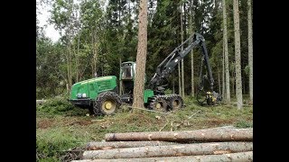 Holzernte - Mitfahrt auf einem Harvester (Vollholzernter)