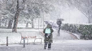 Nieve sorprendió a Santiago tras cuatro años.