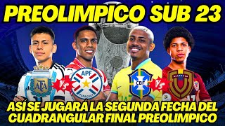 ASÍ SE JUGARÁ LA FECHA 2 DEL CUADRANGULAR FINAL DEL TORNEO PREOLÍMPICO SUB 23 VENEZUELA 2024