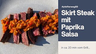 Skirt Steak mit Paprika-Salsa in 20min. vom Gasgrill // Plancha / Steak grillen / Steak Rezept