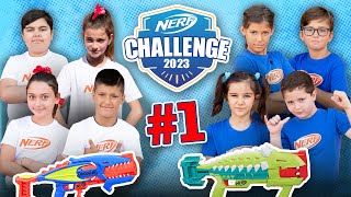 NERF CHALLENGE BACK TO SCHOOL #1! ΚΟΚΚΙΝΟΙ VS ΜΠΛΕ: ΑΓΩΝΙΑ & ΑΝΑΤΡΟΠΕΣ!