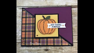 Harvest Hellos Diagonal Fun Fold Card