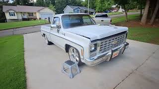 I've painted the Hood on my 1978 Chevy C10 truck "Billy James"! Let's put "Patina" on it! Short Ride