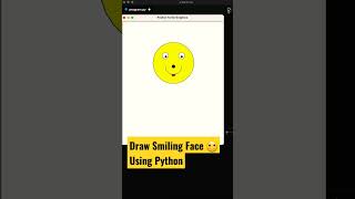 😊 Draw Smiling Face Using Python Turtle 😊 Emoji Coding Status  #shorts #coding #programming