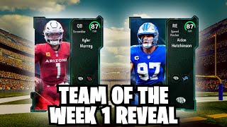 Team of the Week 1  Reveals !! 87 Overall K1 and Hutchinson are coming to Madden 25 Ultimate Team