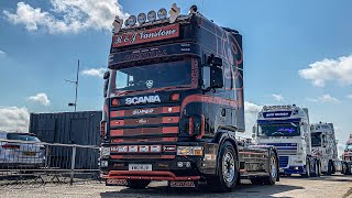 Scania 164 V8 480 | Devon Truckshow | Straight pipe sound | R&J Vanstone