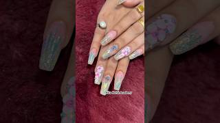 3d acrylic flower nail art