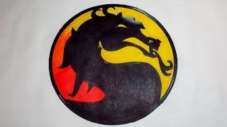 How To Draw Mortal Kombat Logo