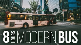 MODERN BUS ENGINE SOUND - soothing cabin ambience 8 hours (white noise , hum)