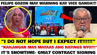 Vice Ganda NA SHOCKED sa Warning ni Felipe Gozon sa Pag ere ng It's Showtime sa GMA 7  April 6 2024