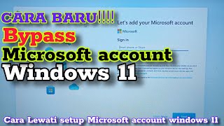 BYPASS MICROSOFT ACCOUNt WINDOWS 11 || CARA LEWATI AKUN MICROSOFT PADA SETUP WINDOWS 11,NEW METODE‼️