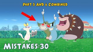 Plenty Of Mistakes in Oggy And The Cockroaches||30 Mistakes/Errors Of Oggy In Hindi (Anime Slide)