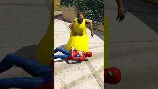 GTA V CHOP And IRON MAN SAVED SPIDER-MAN & WIFE #shorts #trandingshorts #gta5