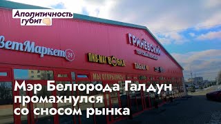 Мэр Белгорода Галдун промахнулся со сносом рынка