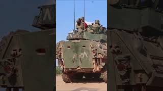 U.S. Marines armoured vehicles conduct live fire exercises at Mount Bundey Training Area,