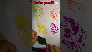 Shorts video#water painting with leaf ☘️#colorfullpainting #usefull video #