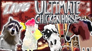 THE ULTIMATE CHICKEN HORSE LIVE - playing with a horse, a sheep, a chicken, and a raccoon