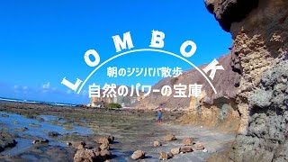 【Lombok🇮🇩】朝の近隣散歩 広大な自然&パワー溢れるとっておきの場所！波もチェック🌊