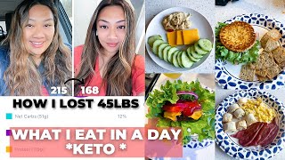 WHAT I EAT IN A DAY *KETO* | LOSING 15 POUNDS IN 60 DAYS WITH EASY LOW CARB MEALS + 50G NET CARBS!