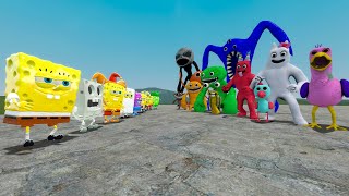 SPONGEBOB THE COSMIC SHAKE ALL COSTUMES VS GARTEN OF BANBAN 2 & 1 in Garry's Mod!